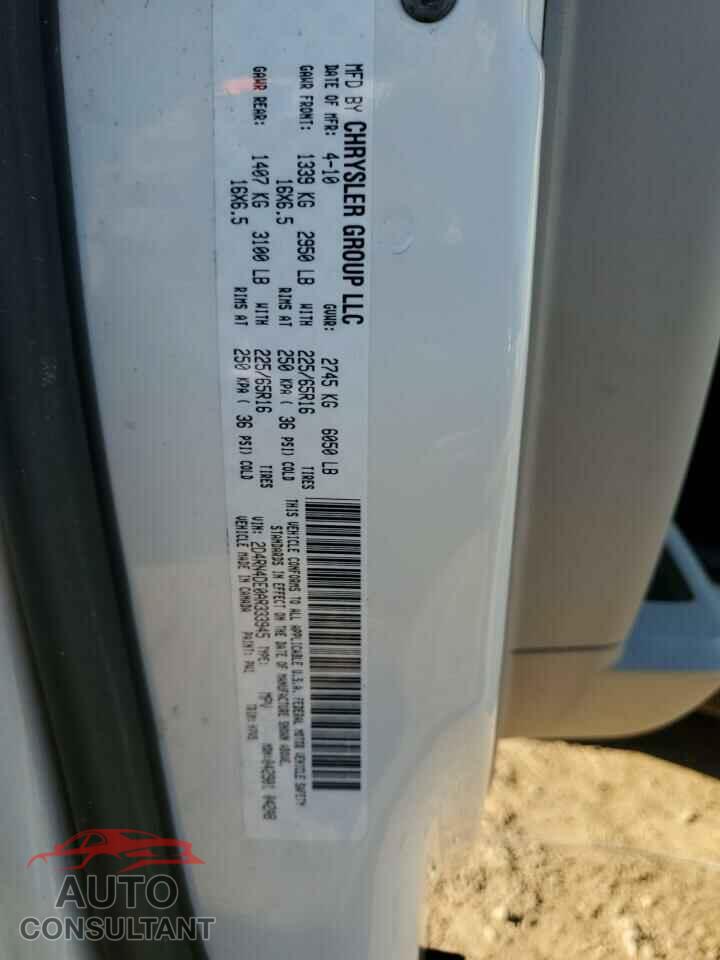 DODGE CARAVAN 2010 - 2D4RN4DE0AR333945