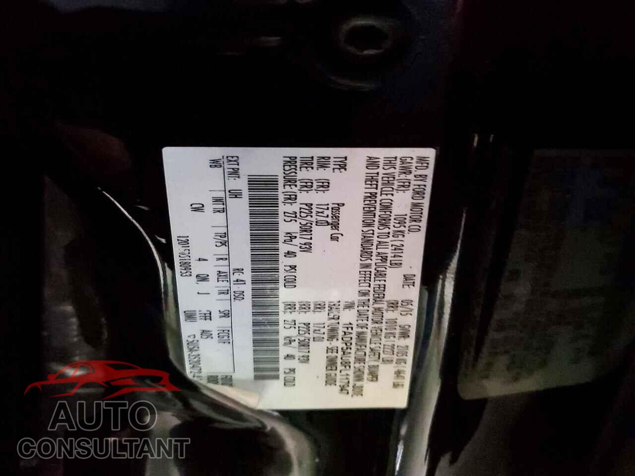 FORD CMAX 2015 - 1FADP5AU8FL117947
