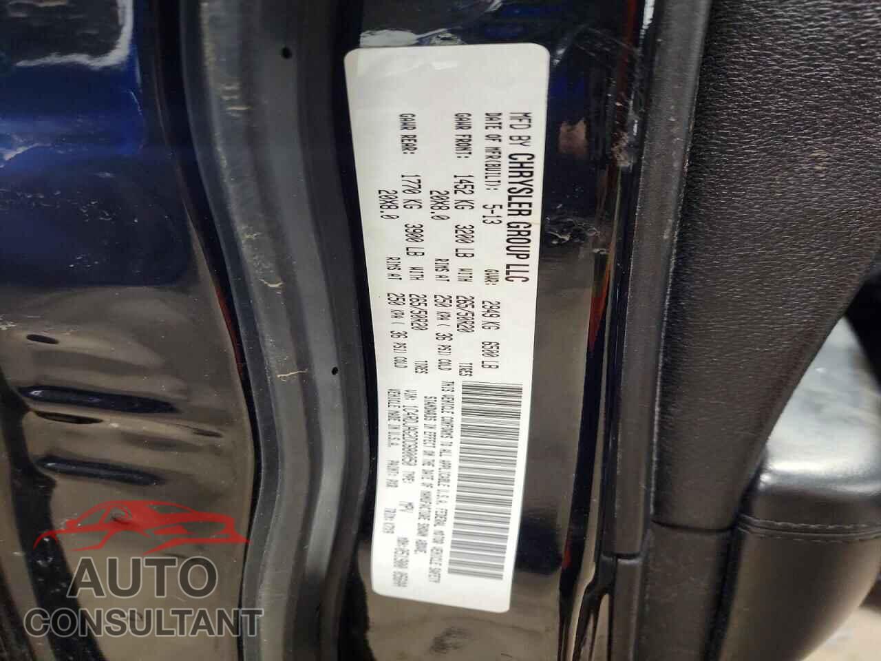 DODGE DURANGO 2013 - 1C4RDJAG2DC680050