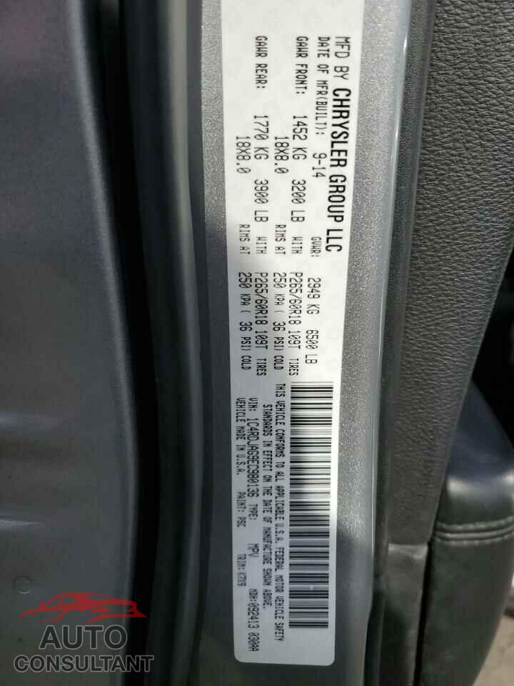 DODGE DURANGO 2014 - 1C4RDJAG9EC980136