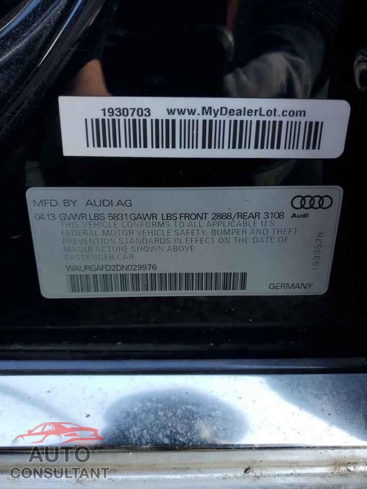 AUDI A8 2013 - WAURGAFD2DN029976