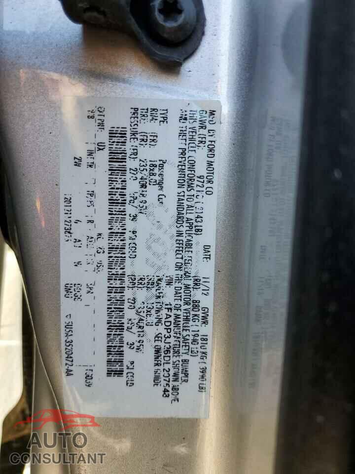 FORD FOCUS 2013 - 1FADP3J26DL207548