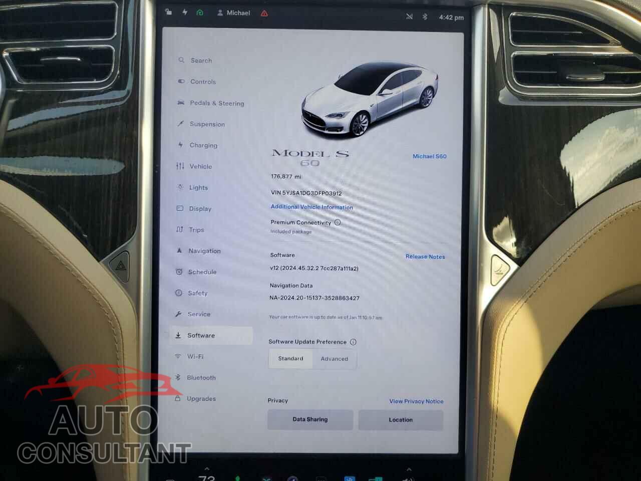 TESLA MODEL S 2013 - 5YJSA1DG3DFP03912