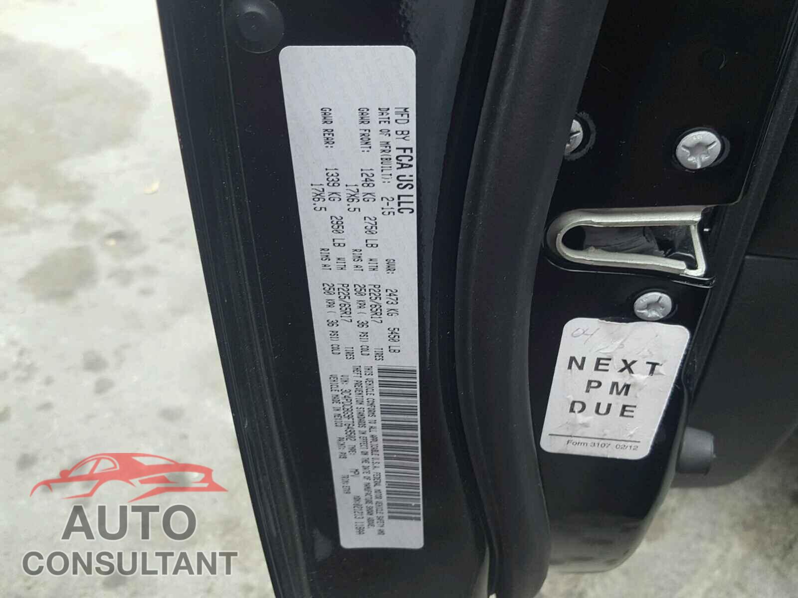 DODGE JOURNEY 2015 - 3C4PDCBG9FT649502