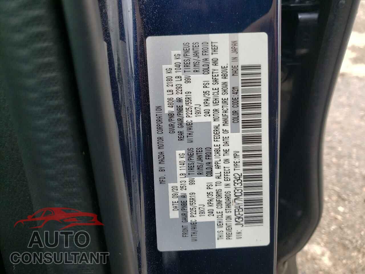 MAZDA CX-5 2021 - JM3KFBAY7M0313342