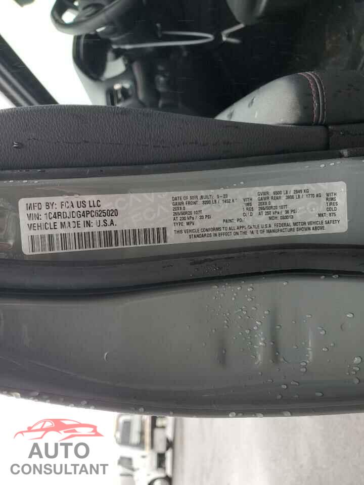DODGE DURANGO 2023 - 1C4RDJDG4PC625020