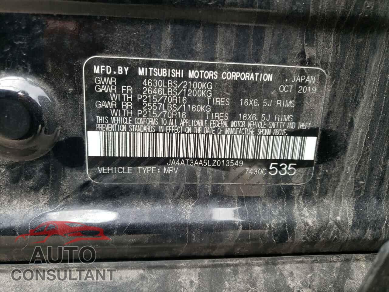 MITSUBISHI ECLIPSE 2020 - JA4AT3AA5LZ013549