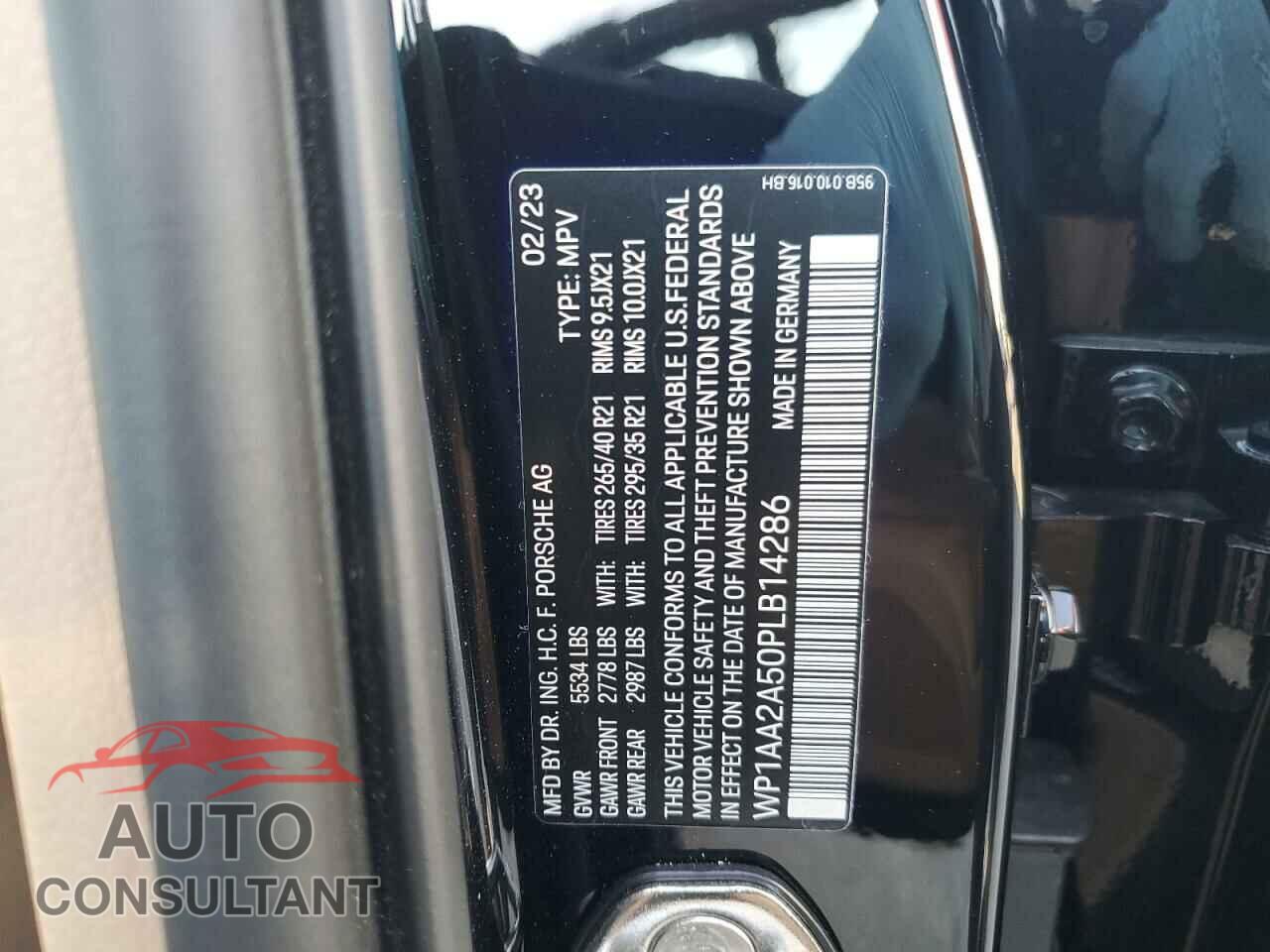 PORSCHE MACAN BASE 2023 - WP1AA2A50PLB14286