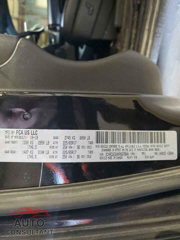 DODGE CARAVAN 2019 - 2C4RDGEG0KR567800