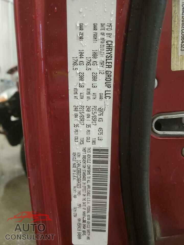 JEEP COMPASS 2012 - 1C4NJDBB2CD664323