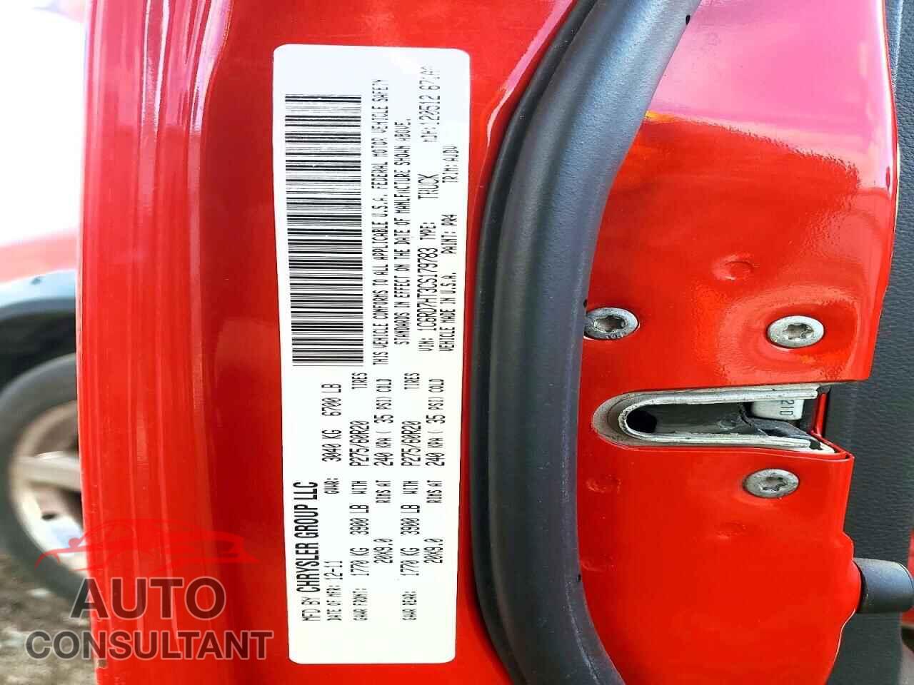 DODGE RAM 1500 2012 - 1C6RD7HT3CS179783