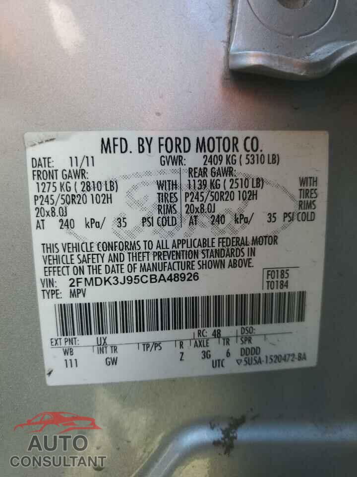 FORD EDGE 2012 - 2FMDK3J95CBA48926