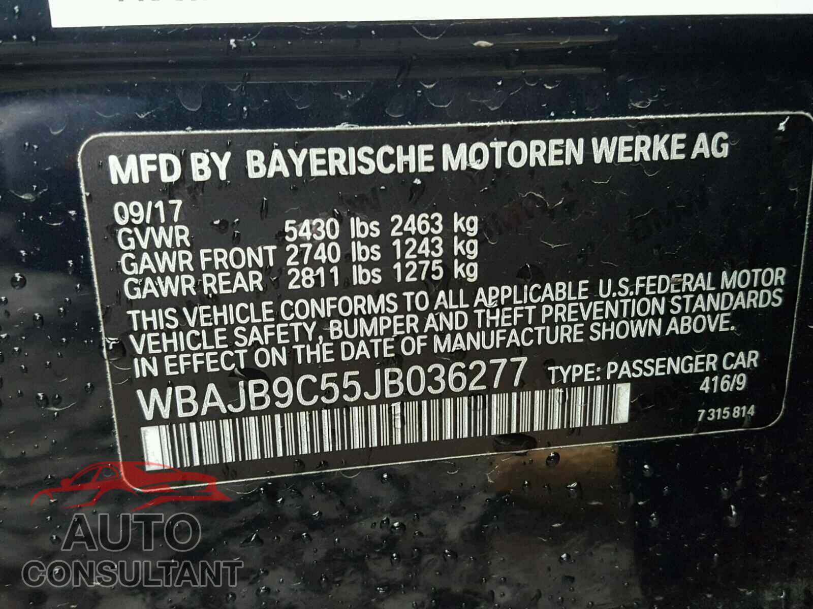 BMW M5 2018 - WBAJB9C55JB036277