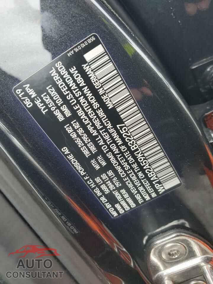 PORSCHE MACAN 2019 - WP1AB2A59KLB32257