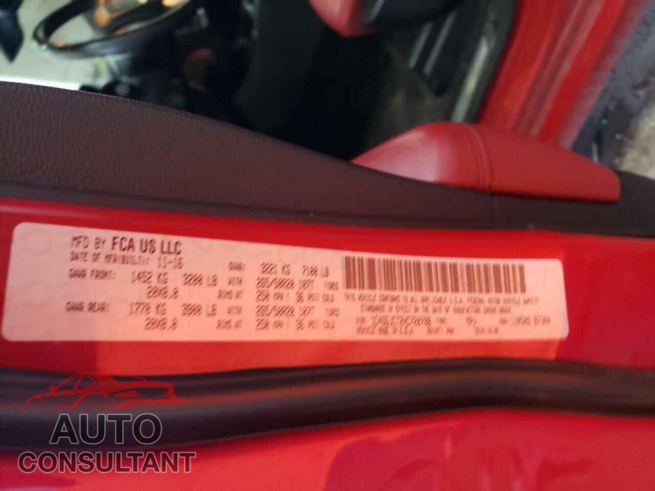 DODGE DURANGO 2017 - 1C4SDJCT2HC720788