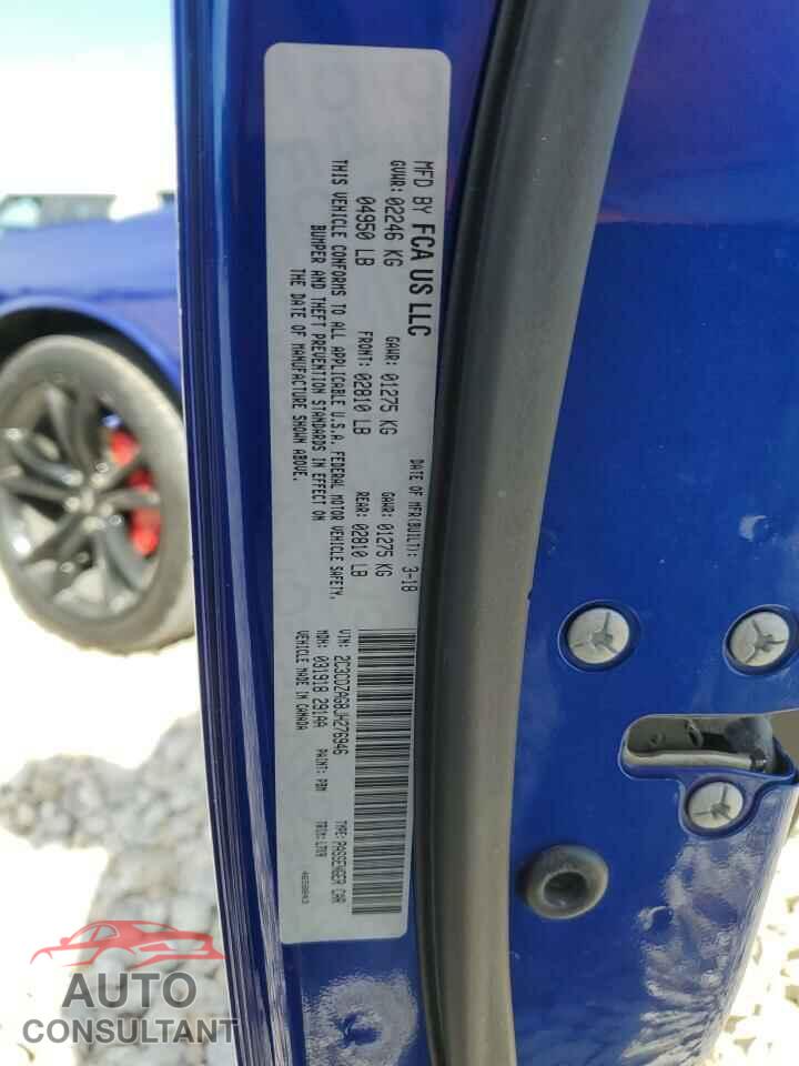 DODGE CHALLENGER 2018 - 2C3CDZAG8JH276946