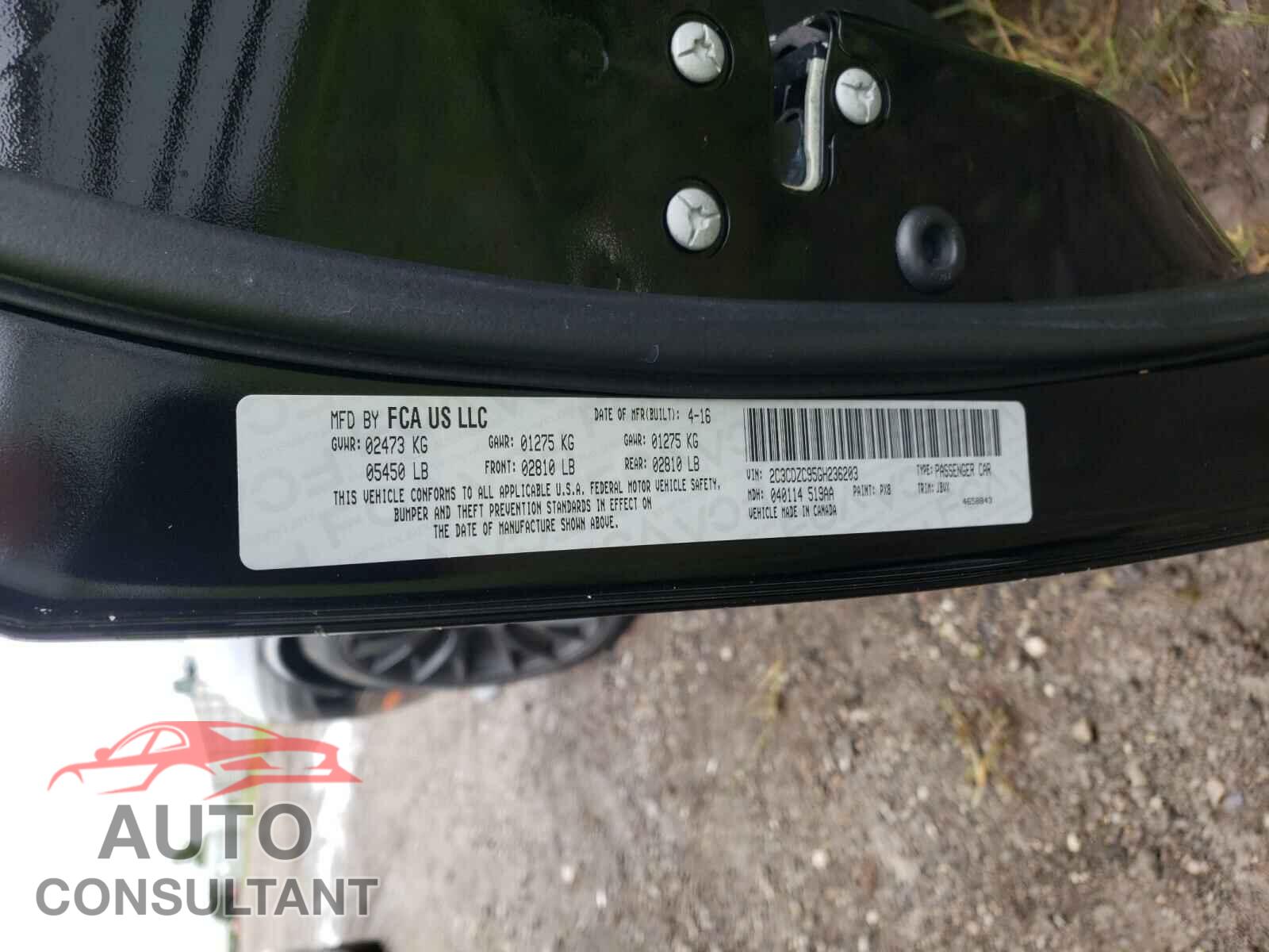 DODGE CHALLENGER 2016 - 2C3CDZC95GH236203