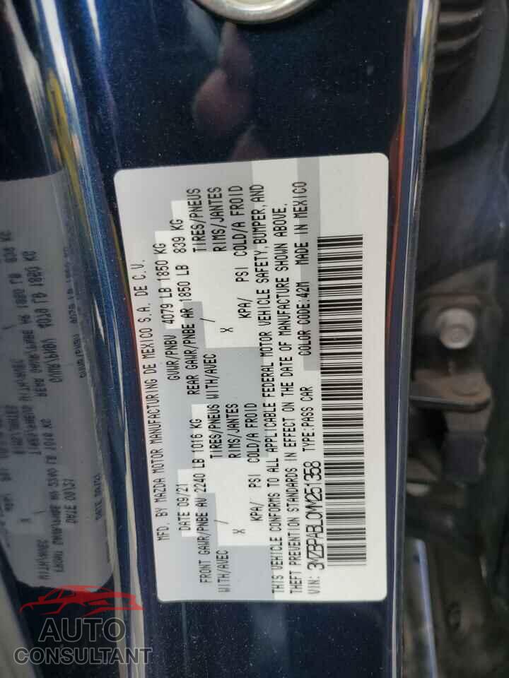 MAZDA 3 2021 - 3MZBPABL0MM251358
