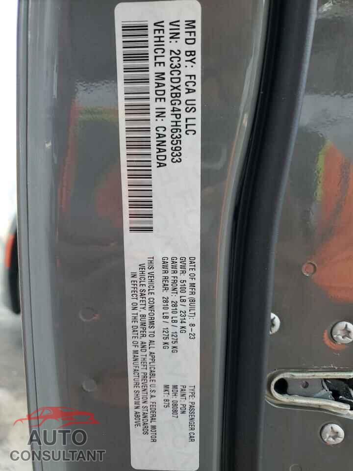 DODGE CHARGER 2023 - 2C3CDXBG4PH635933