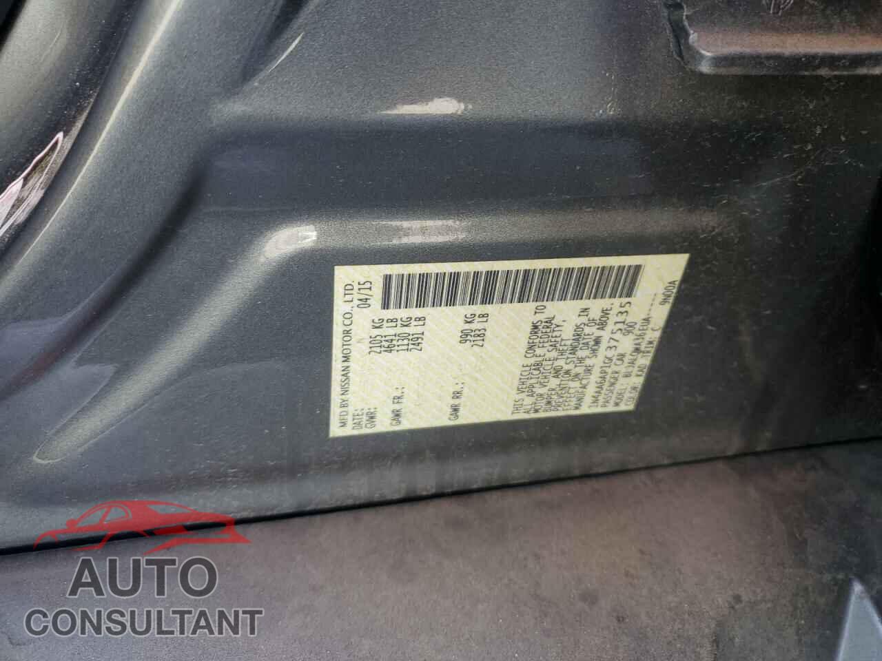 NISSAN MAXIMA 2016 - 1N4AA6AP1GC375135