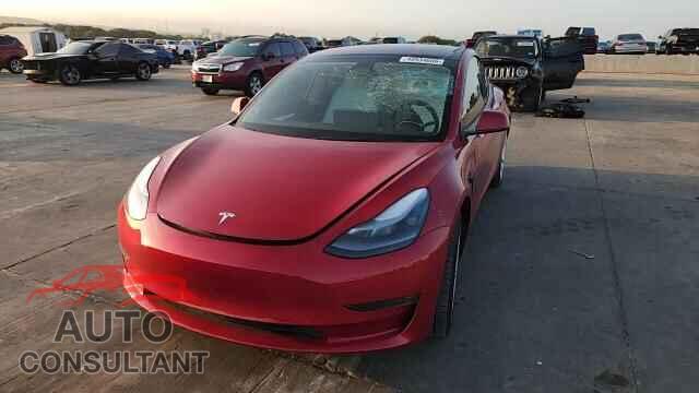 TESLA MODEL 3 2022 - 5YJ3E1EBXNF252975