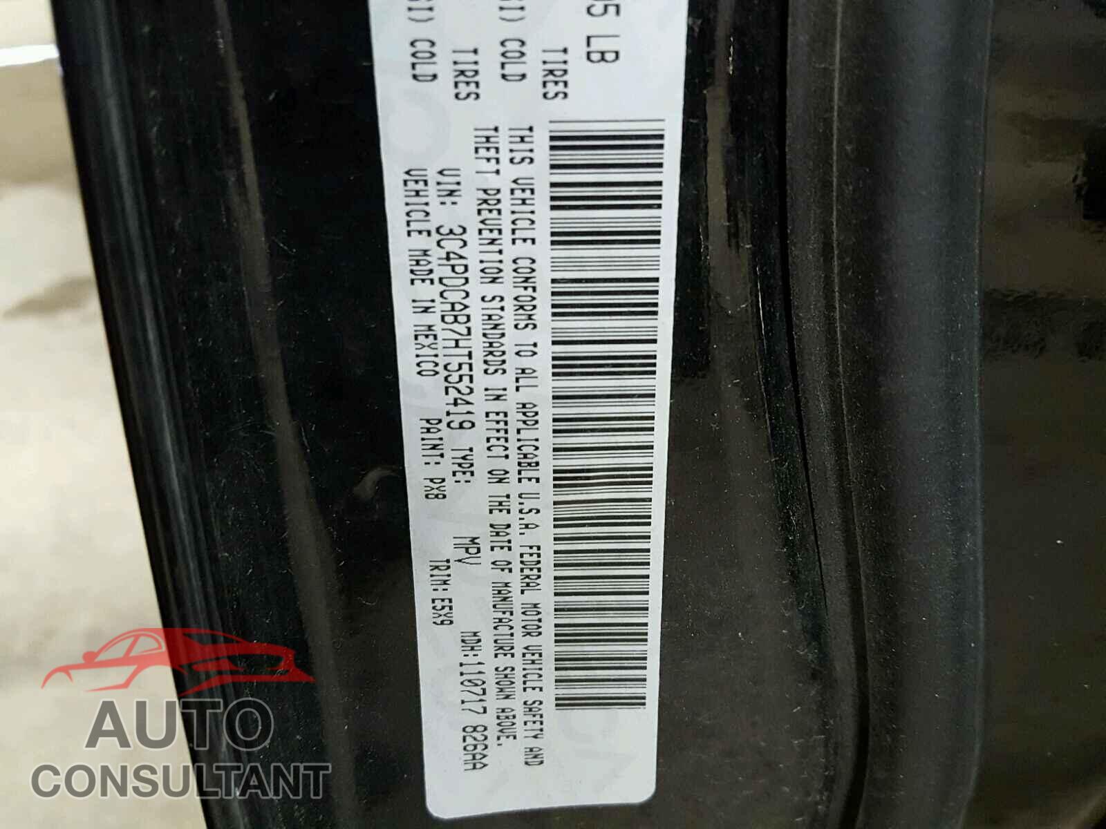 DODGE JOURNEY 2017 - 3C4PDCAB7HT552419
