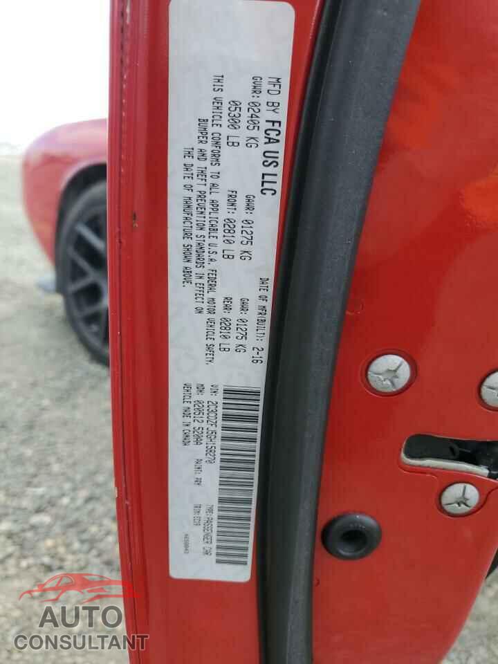 DODGE CHALLENGER 2016 - 2C3CDZFJ5GH158270