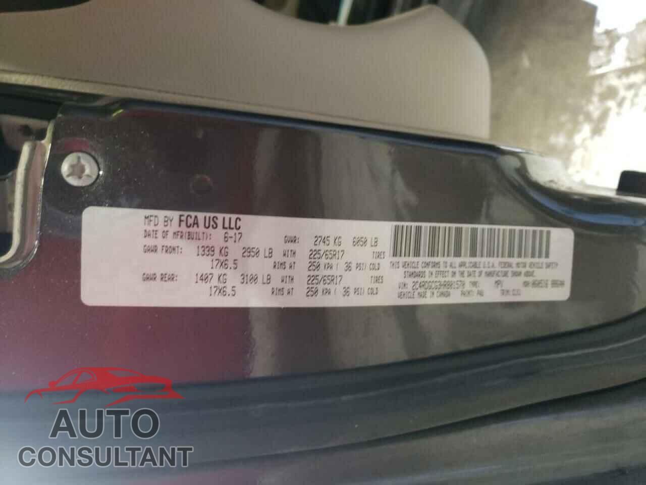 DODGE GRAND CARA 2017 - 2C4RDGCG3HR801570