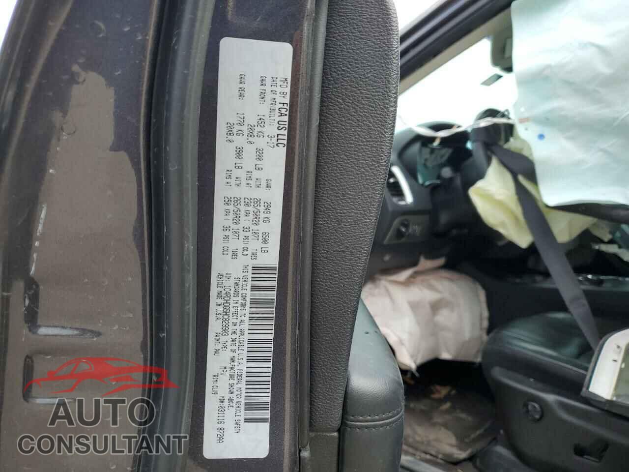 DODGE DURANGO 2017 - 1C4RDHDG5HC829903