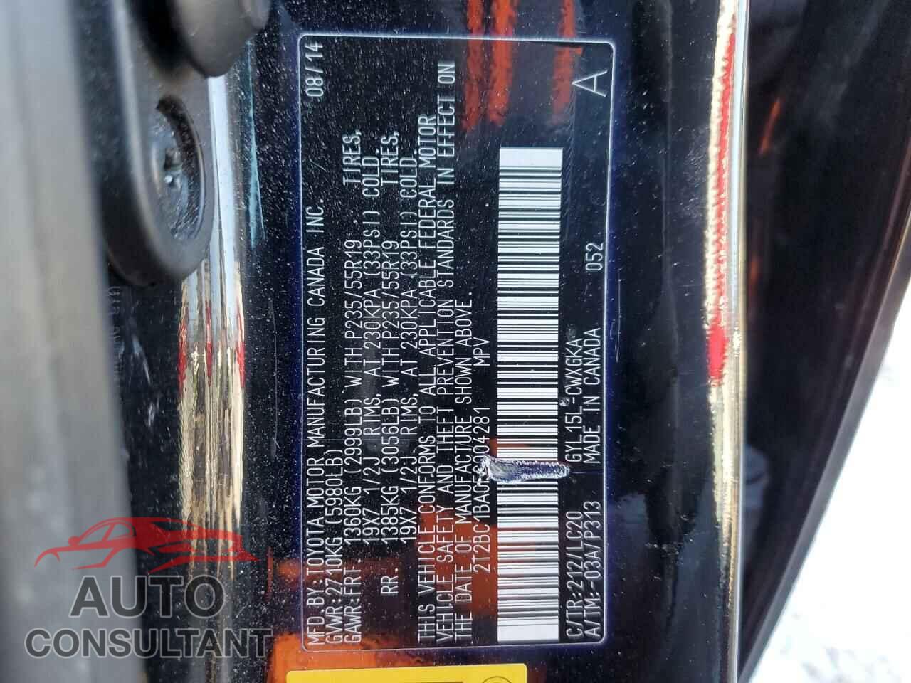 LEXUS RX450 2015 - 2T2BC1BA0FC004281