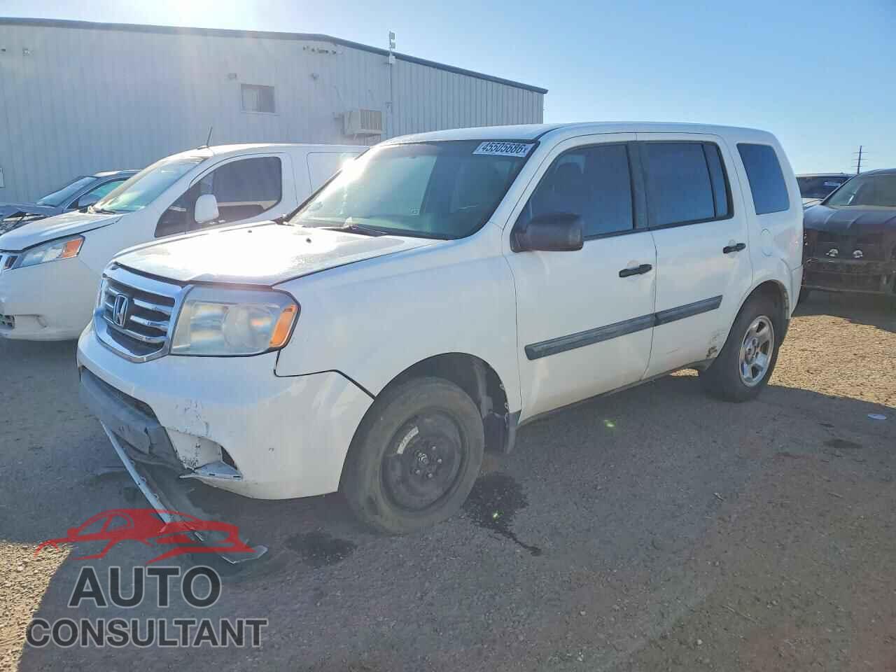 HONDA PILOT 2012 - 5FNYF3H23CB019026