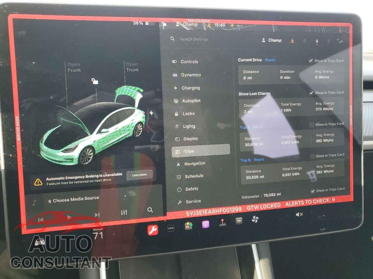 TESLA MODEL 3 2017 - 5YJ3E1EA8HF001299