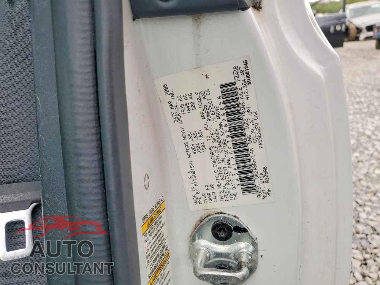 MITSUBISHI ECLIPSE 2009 - 4A3AL25F79E008856