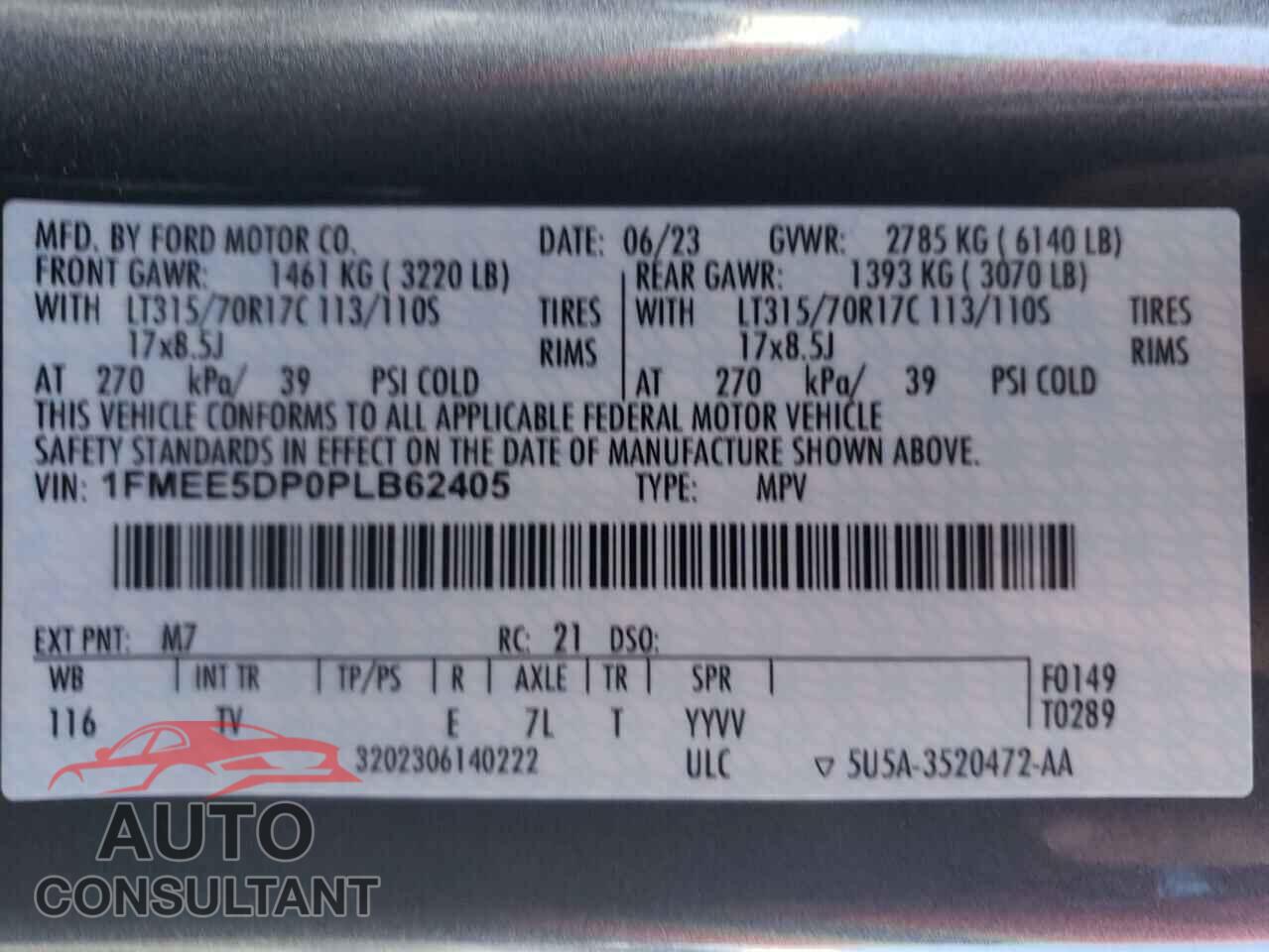 FORD BRONCO 2023 - 1FMEE5DP0PLB62405