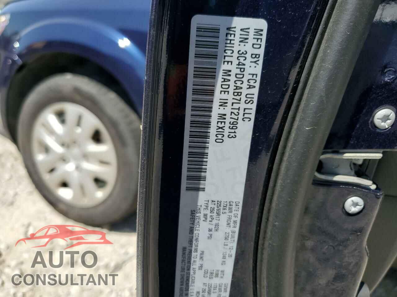 DODGE JOURNEY 2020 - 3C4PDCAB7LT279913