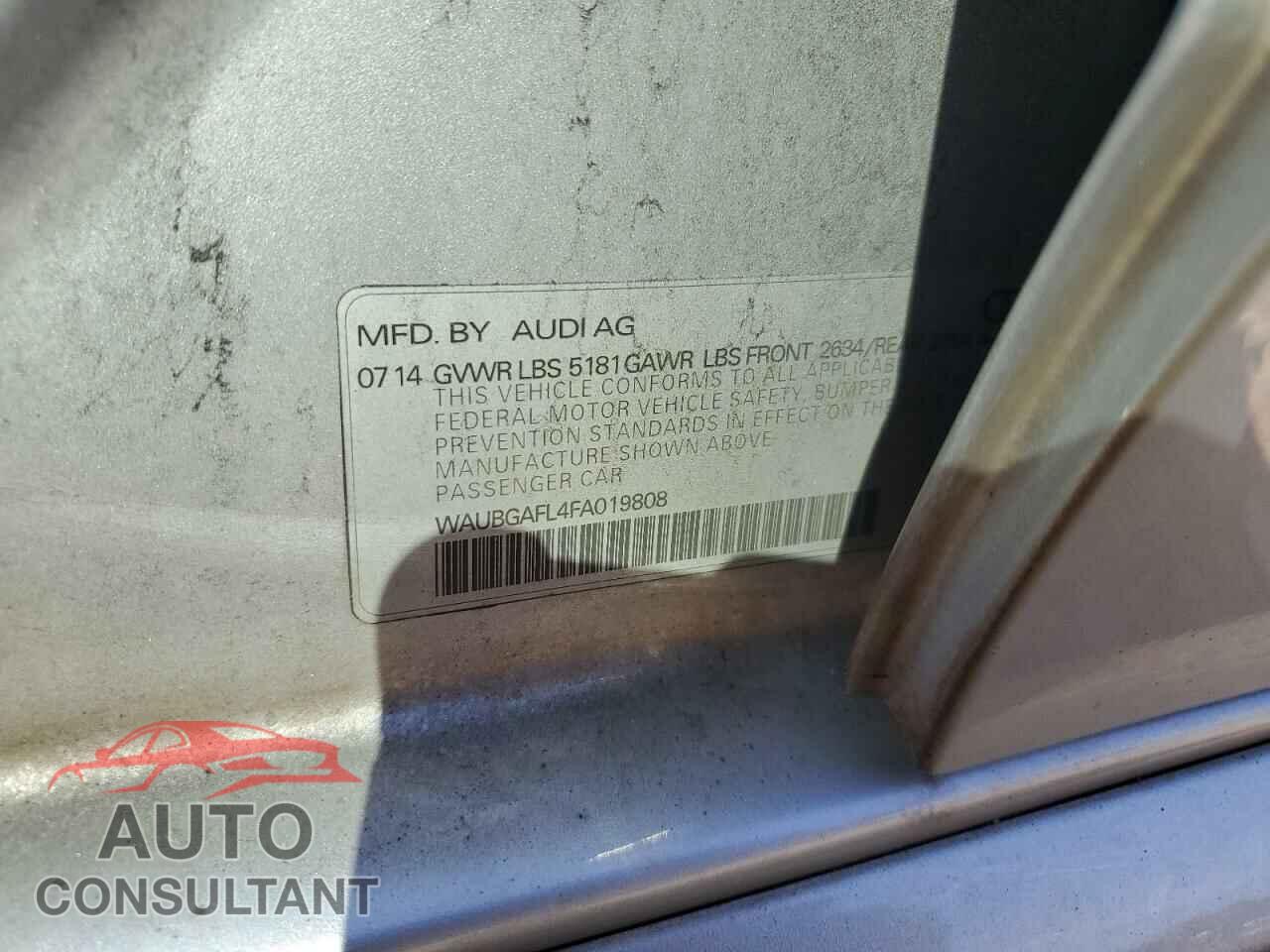 AUDI S4/RS4 2015 - WAUBGAFL4FA019808