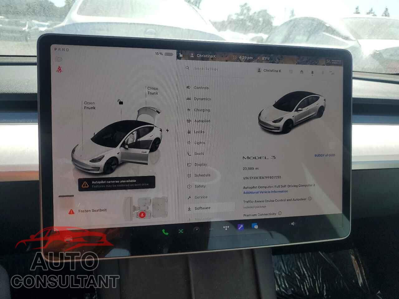 TESLA MODEL 3 2023 - 5YJ3E1EA7PF607255