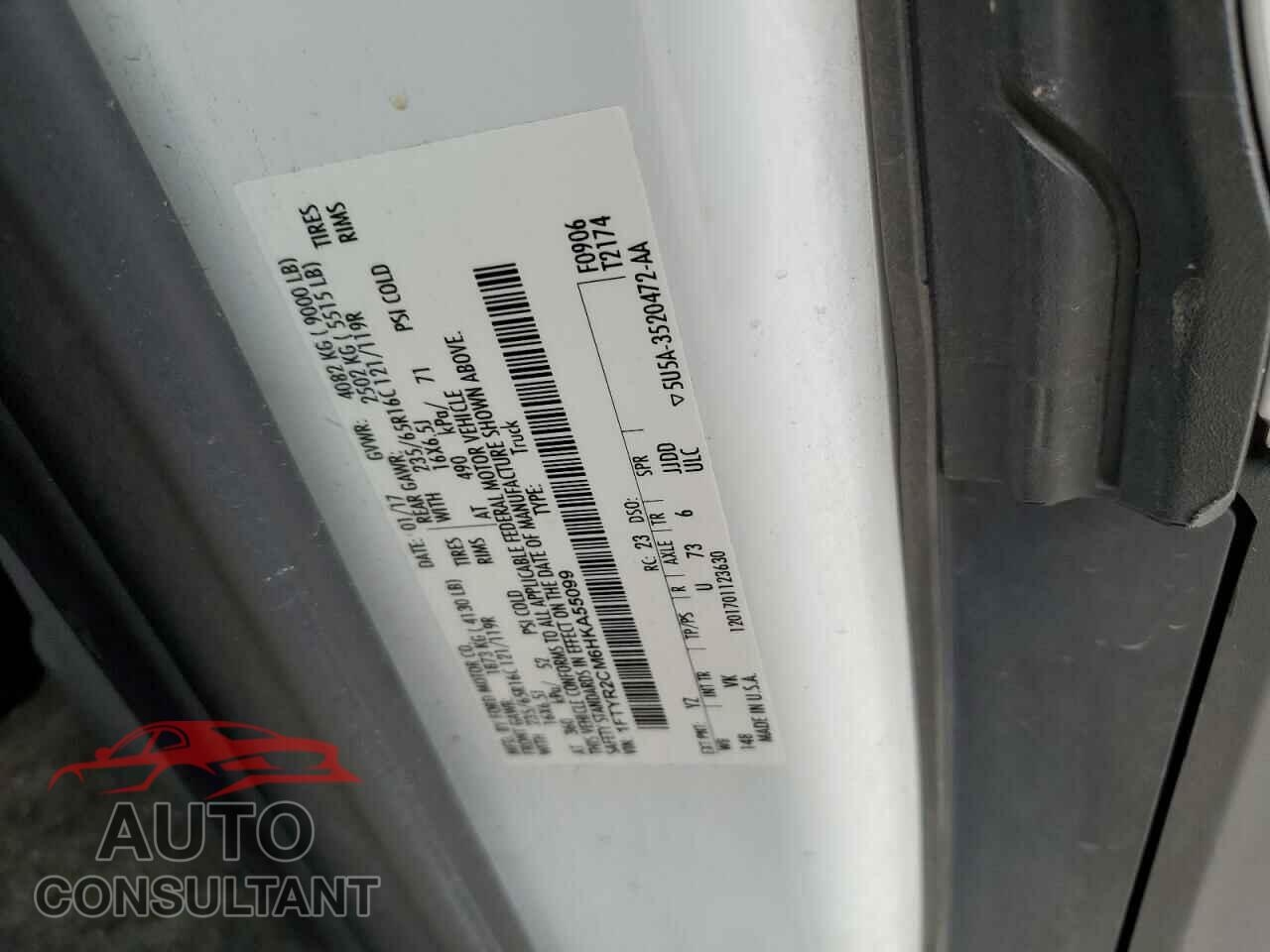 FORD TRANSIT 2017 - 1FTYR2CM6HKA55099