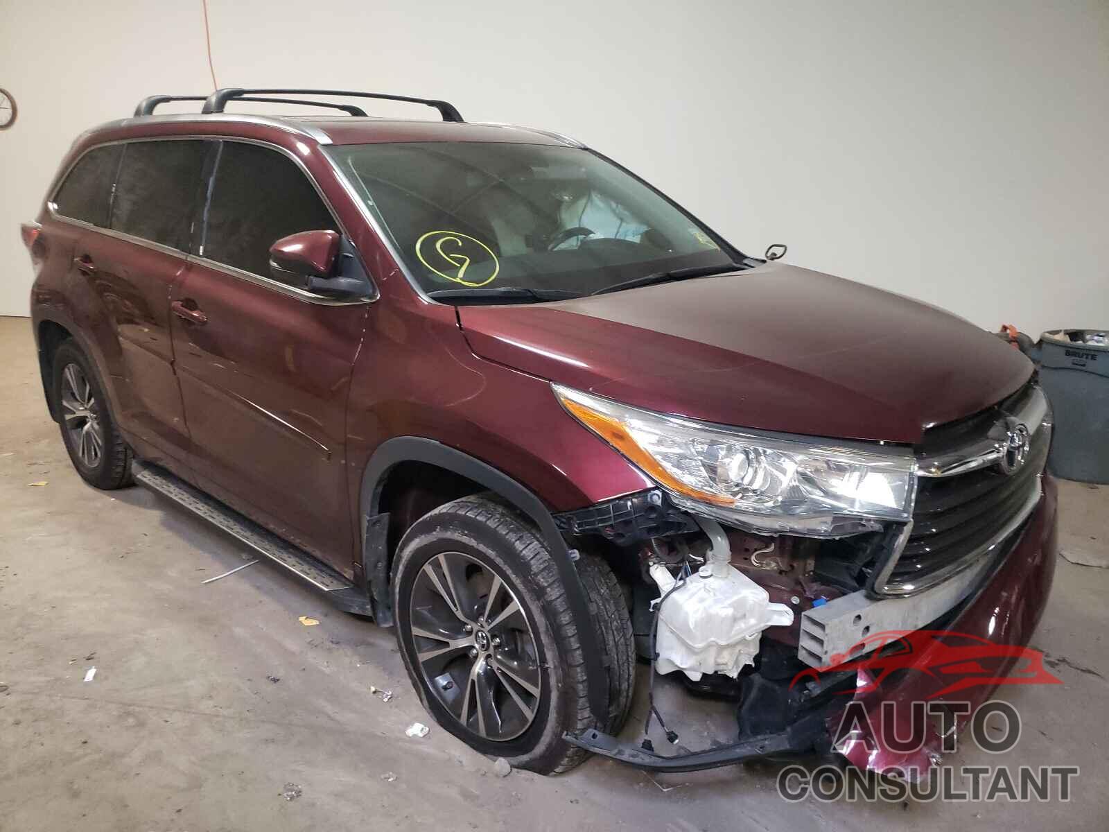 TOYOTA HIGHLANDER 2016 - 5TDJKRFH8GS337703