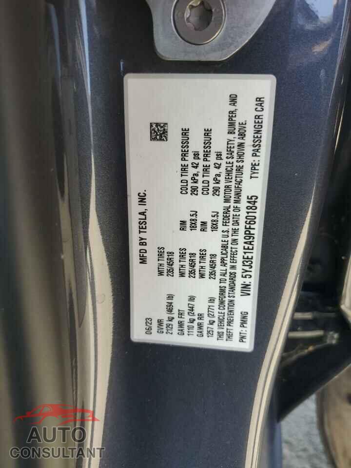 TESLA MODEL 3 2023 - 5YJ3E1EA9PF601845