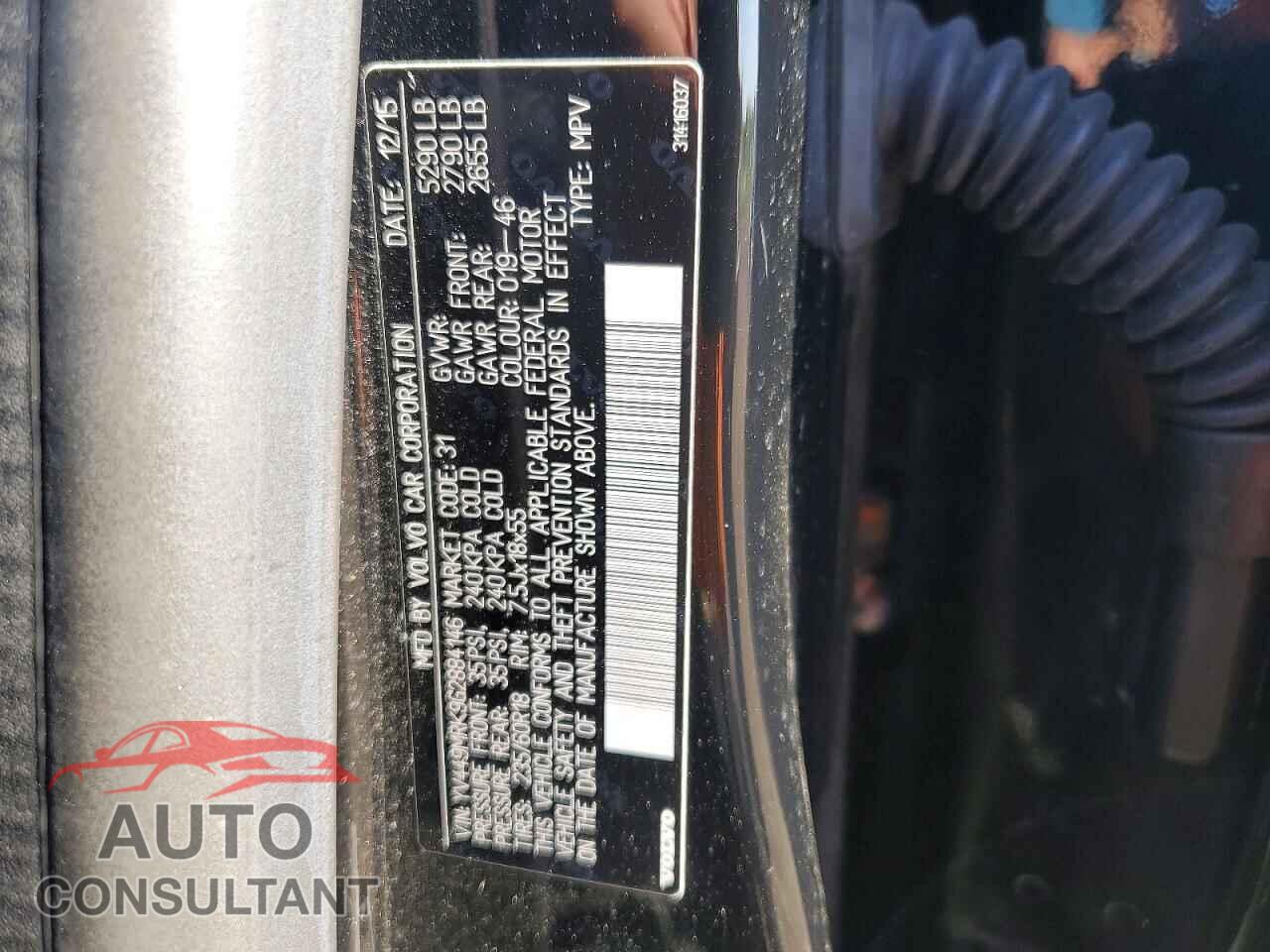 VOLVO XC60 2016 - YV449MRK9G2884146