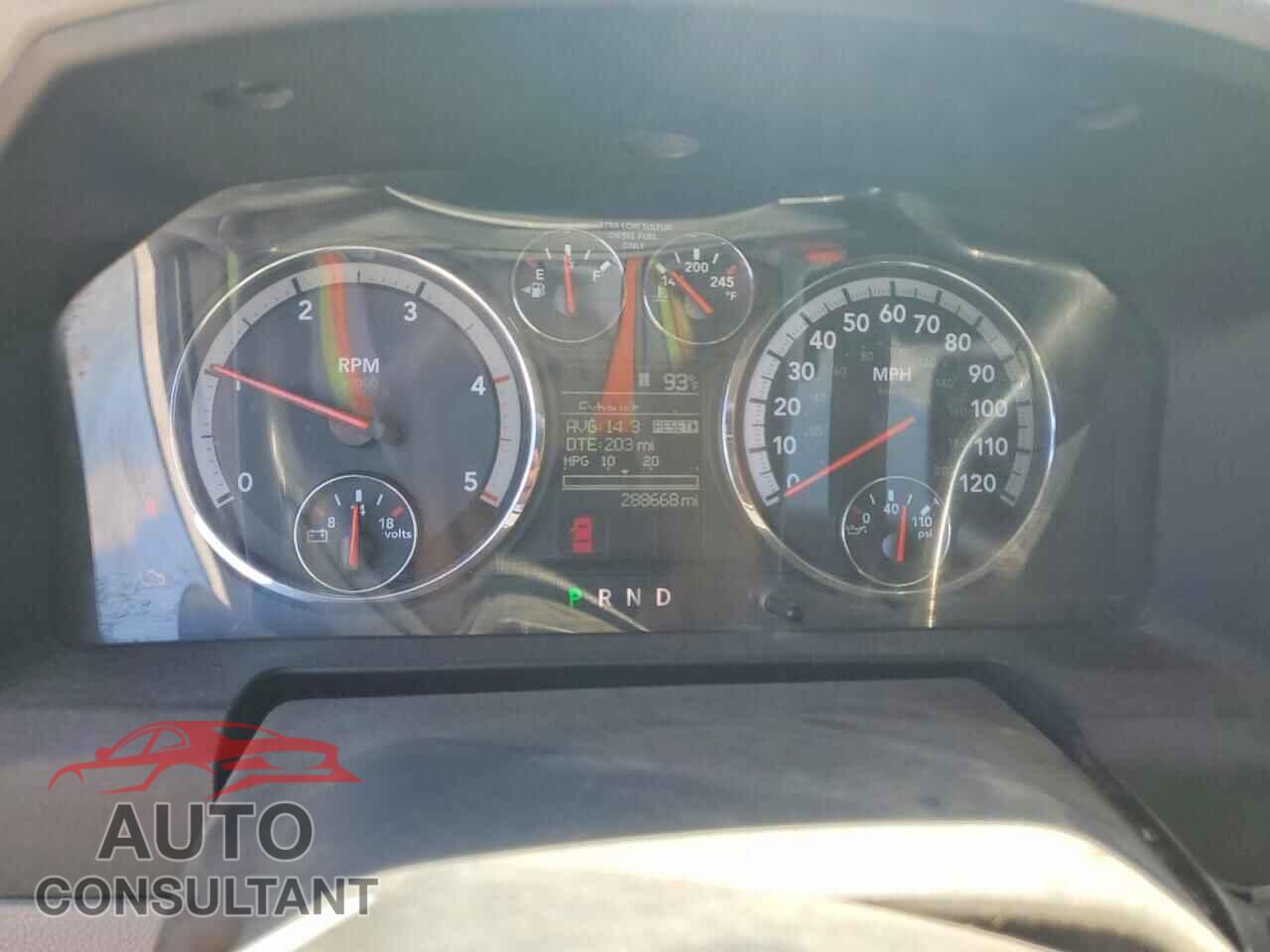 DODGE RAM 2500 2011 - 3D7TP2CL8BG525421