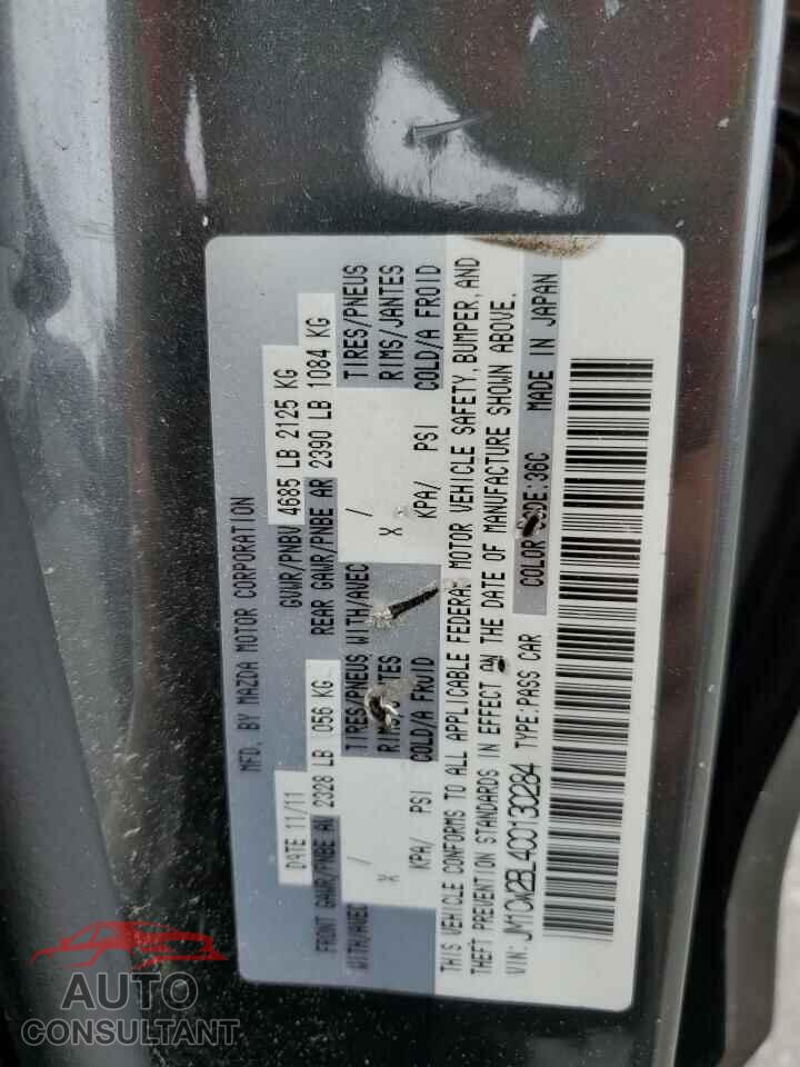 MAZDA 5 2012 - JM1CW2BL4C0130284