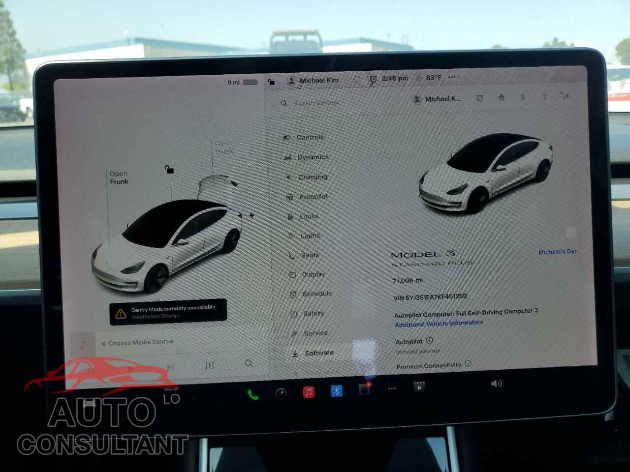 TESLA MODEL 3 2019 - 5YJ3E1EA7KF401250