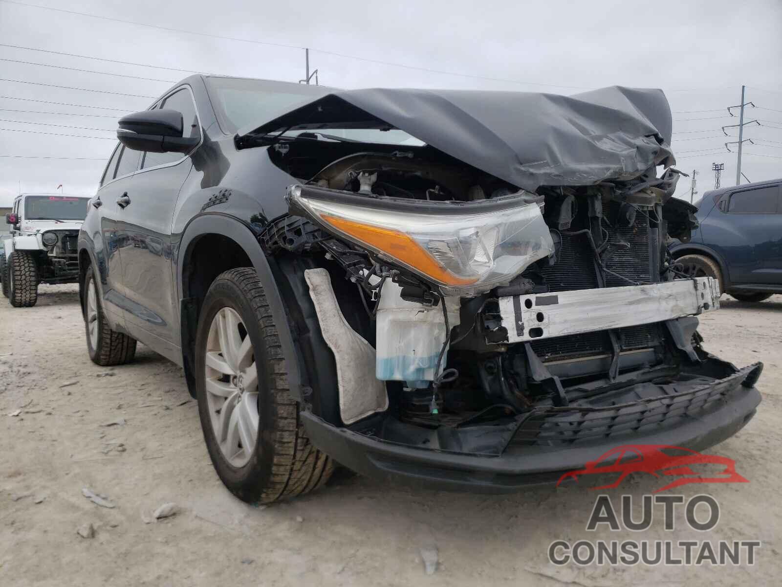 TOYOTA HIGHLANDER 2016 - 5TDBKRFH4GS268612