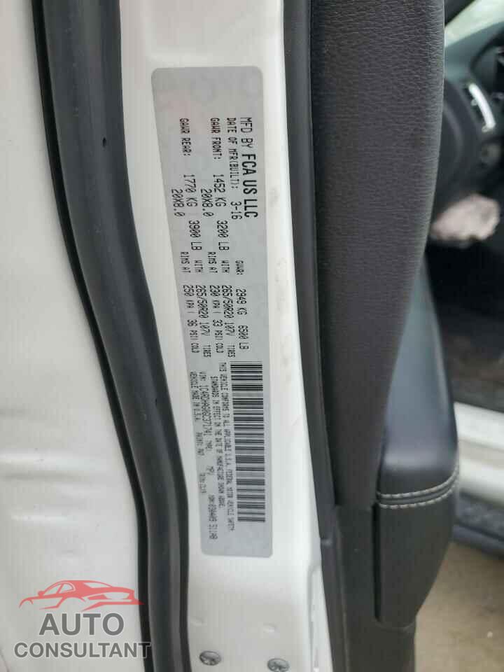 DODGE DURANGO 2016 - 1C4RDHAG0GC371741