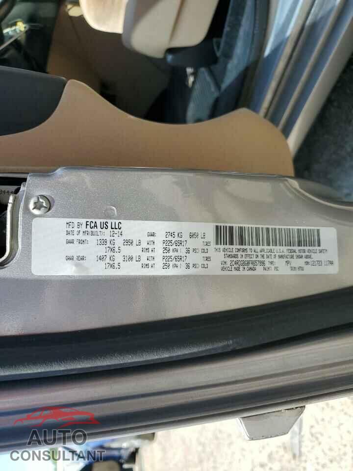 DODGE CARAVAN 2015 - 2C4RDGBG8FR657996