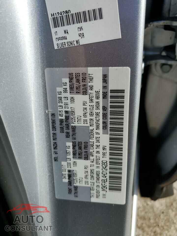 MAZDA CX-5 2017 - JM3KFABL4H0124280