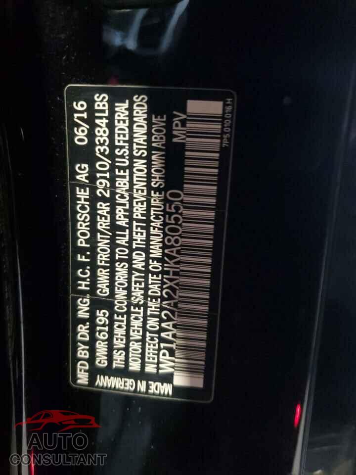 PORSCHE CAYENNE 2017 - WP1AA2A2XHKA80550
