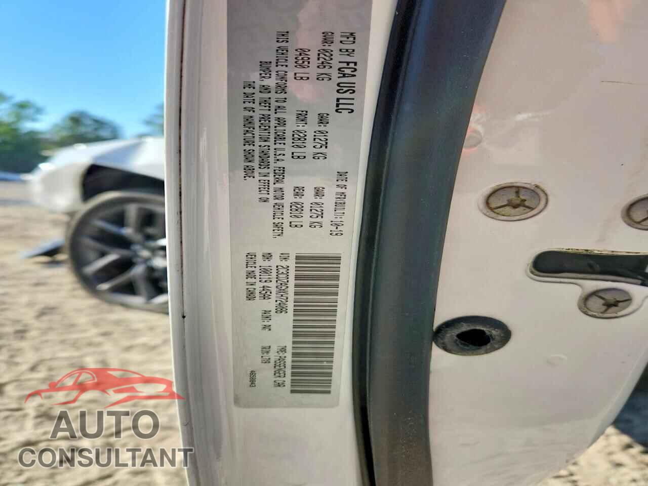 DODGE CHALLENGER 2019 - 2C3CDZAGXKH724086